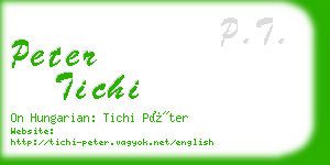 peter tichi business card